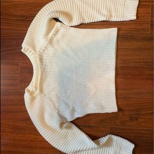 Cropped White Sweater